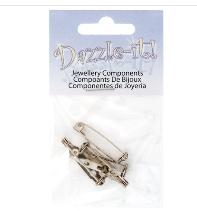 Bar Pins 1in Silver