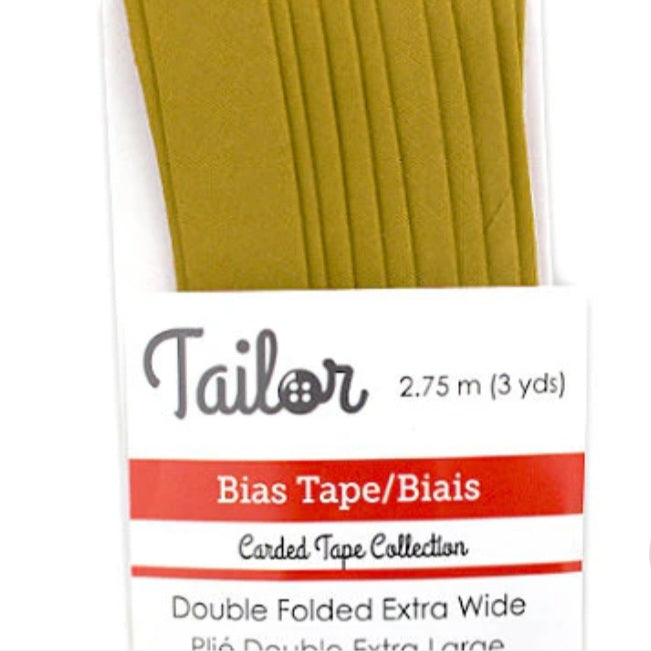 5/8” BIAS TAPE DOUBLE FOLD EXTRA WIDE - Gold