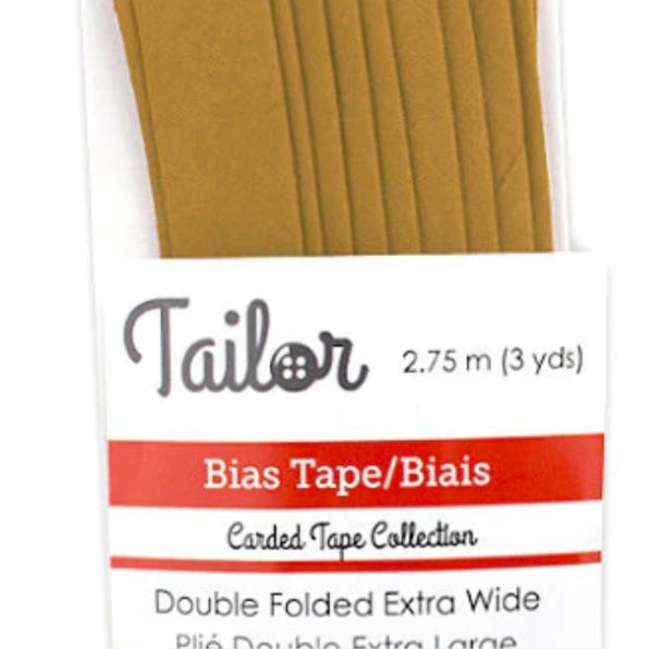 5/8” BIAS TAPE DOUBLE FOLD EXTRA WIDE - Scout Gold