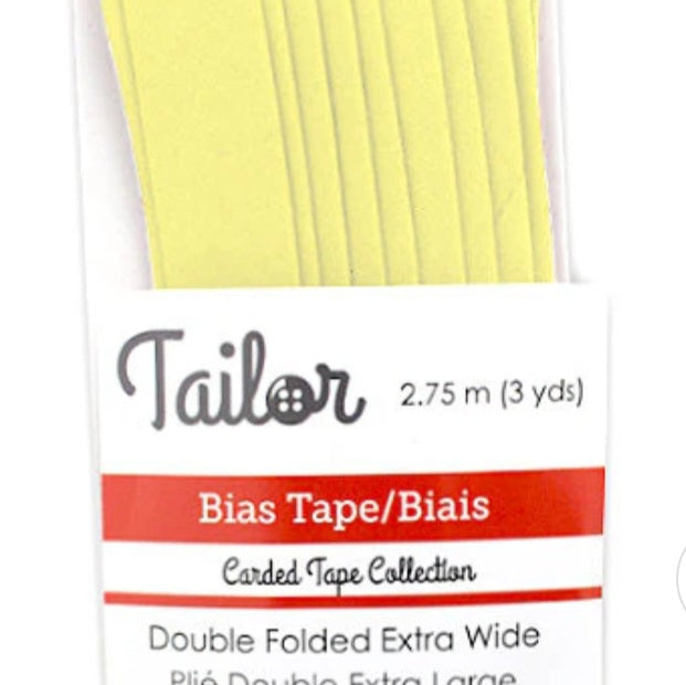 5/8” BIAS TAPE DOUBLE FOLD EXTRA WIDE - Buttercup