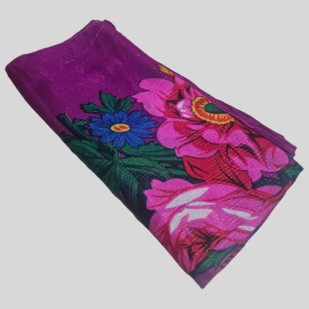 (60x60) Metallic Magenta Kokum Scarf