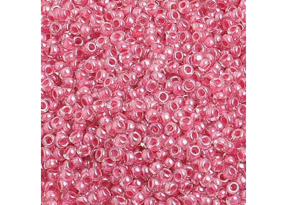 (Half Hank) Czech Seed Bead 10/0 C/L Red Strung