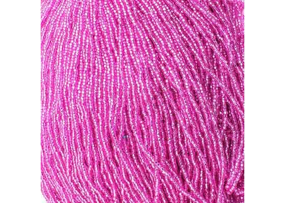 (Half Hank) Czech Seed Bead 10/0 S/L Dyed Fuchsia