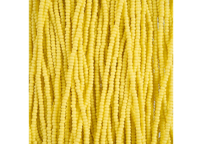 (Half Hank) Czech Seed Bead 10/0 Permalux Light Yellow Matt