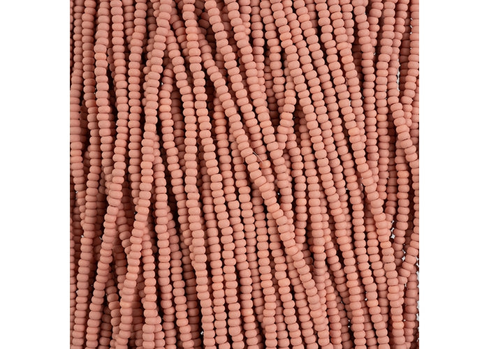 (Half Hank) Czech Seed Bead 10/0 Permalux Dyed Chalk Light Brown Matt