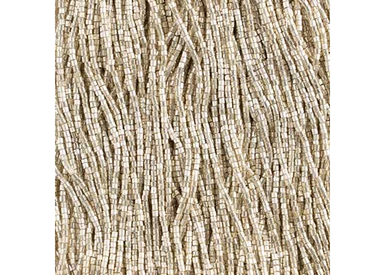 (Half Hank) Czech Seed Bead 10/0 2Cut Metal Silver Terra Color Strung