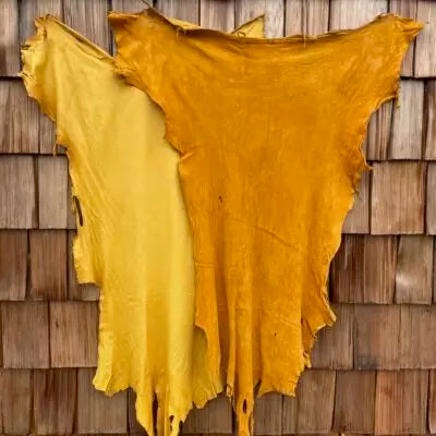 (Canada Only) Gold Deer Hide Leather -Approximately 10 square feet