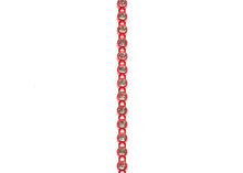 Load image into Gallery viewer, Plastic Rhinestone Banding (ss8): red with crystal (1 yard
