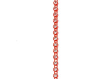 Load image into Gallery viewer, Plastic Rhinestone Banding (ss8): tangerine with crystal (1 yard)
