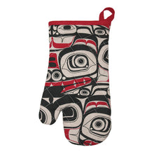 Load image into Gallery viewer, Cotton Oven Mitt - Matriarch Bear by Morgan Asoyuf
