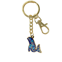 Load image into Gallery viewer, Enamel Keychain - Whale by Ryan Cranmer
