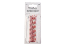 Load image into Gallery viewer, Plastic Rhinestone Banding (ss8): red with crystal (1 yard
