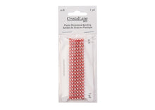 Load image into Gallery viewer, Plastic Rhinestone Banding (ss8): tangerine with crystal (1 yard)
