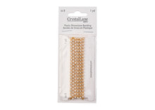 Load image into Gallery viewer, Plastic Rhinestone Banding (ss8): Gold with Crystal (1 yard)
