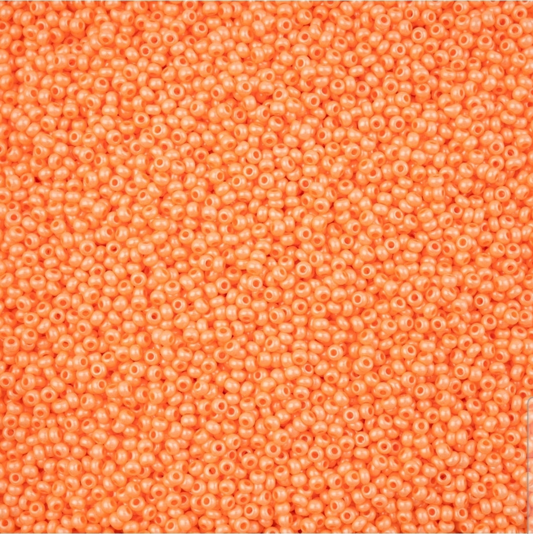 11/0 Seedbead Chalk Luster Terra Pearl Orange