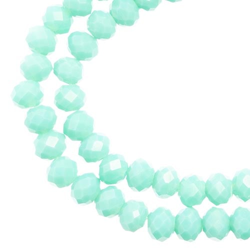 Rondelle 4x6mm Opaque Turquoise Green