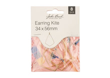 Load image into Gallery viewer, Earring Kite Diamond 34x56mm (Gold) 8Pcs
