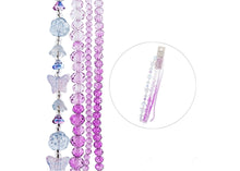 Load image into Gallery viewer, Crystal Lane 7" Bead Strand- Flowers - Ombre Purple with Mix Round and Floral Shapes
