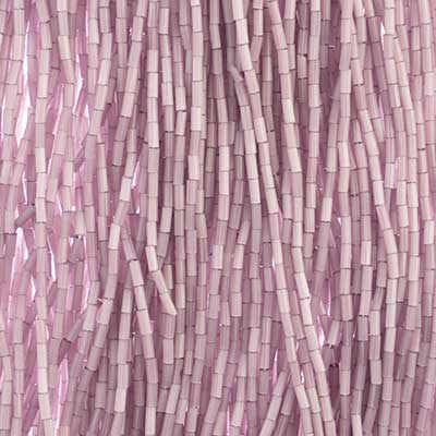 (Full Hank) Czech Bugle #2 Opaque Lilac Satin Strung