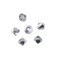 Load image into Gallery viewer, Bicone 2 Strand 7&quot;- 4mm Transparent Half Silver Iris
