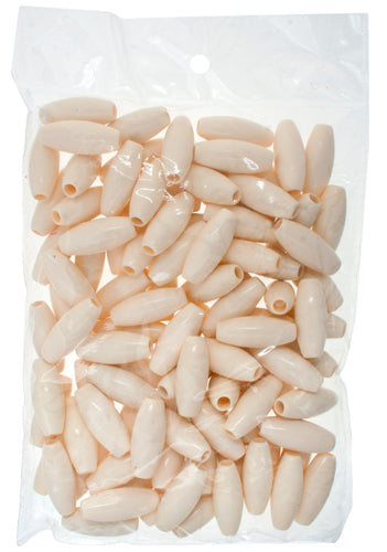 Acrylic Hairbone Pipe 1inch : Bone White (100pc)