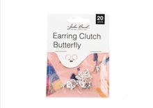 Load image into Gallery viewer, Earring Clutch Butterfly (Silver)
