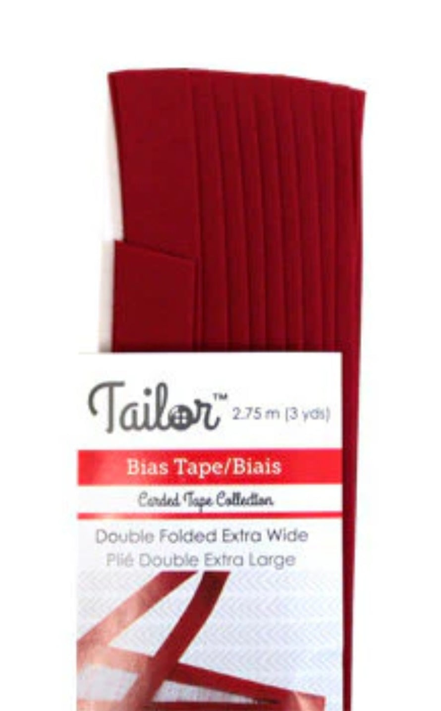 5/8” BIAS TAPE DOUBLE FOLD EXTRA WIDE - XMas Red