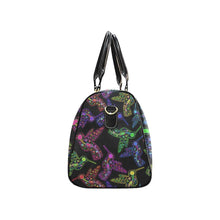 Load image into Gallery viewer, Waterproof Travel Bag/Large - Neon Floral Hummingbirds
