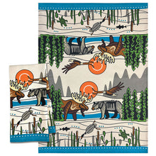 Load image into Gallery viewer, Printed Tea Towel - All My Relatives (Indinawemaaganidag) by Storm Angeconeb
