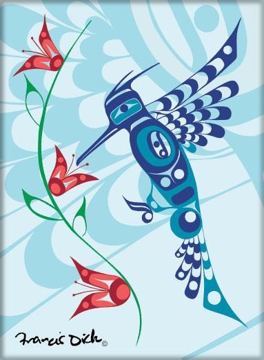Peace Love & Happiness Magnet by Francis Dick