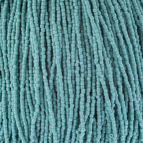 Czech Seed Beads 9/0 3Cut Opaque Turquoise Strung