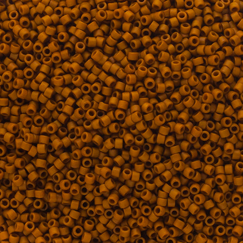 Delica 11/0 Frosted Glazed Brown Cinnamon