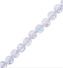 Load image into Gallery viewer, Resin Round Beads with Sequin 7" Strand (15.8mm) - Crystal AB
