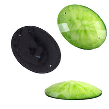 Load image into Gallery viewer, Resin Sew-on Crinkle Stone 10pcs Oval 30x40mm Peridot
