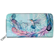 Load image into Gallery viewer, Embossed Wallet - Hummingbird Feathers by Carla Joseph
