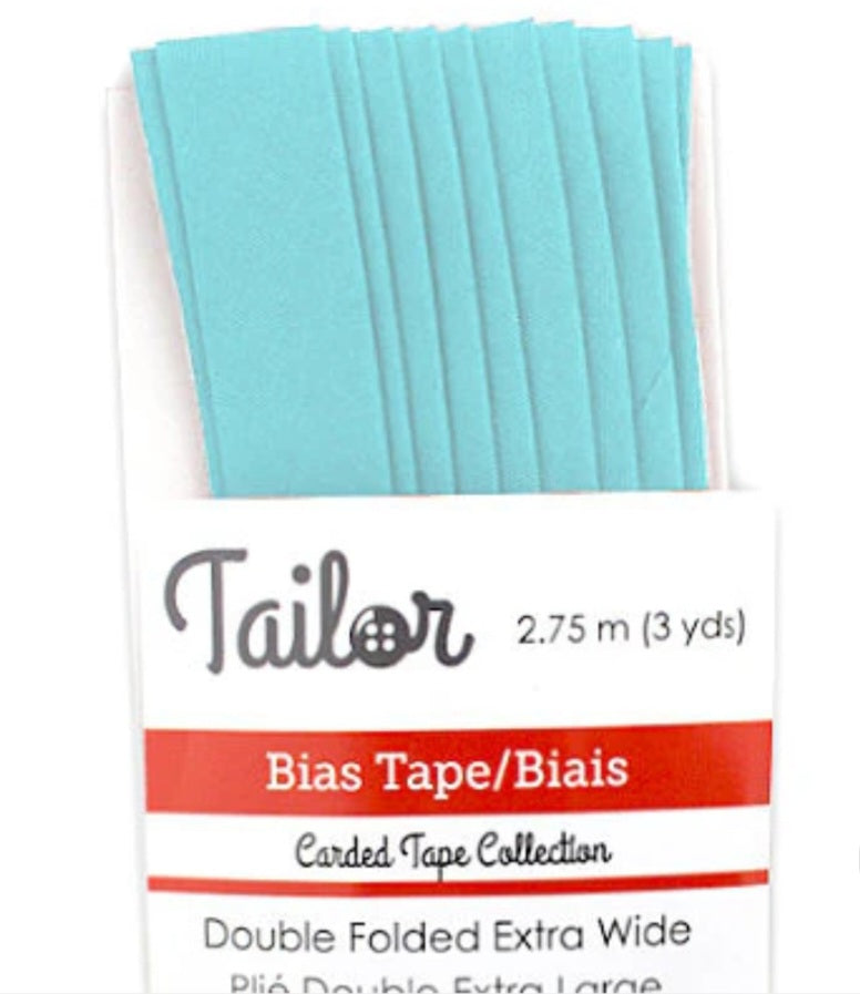5/8” BIAS TAPE DOUBLE FOLD EXTRA WIDE - Aqua