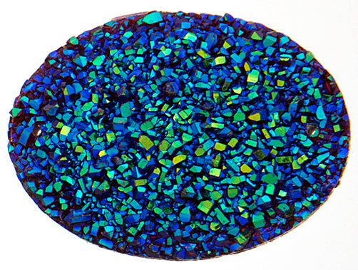 Resin Sew-on Sugar Stone 10pcs Oval 30x40mm Medium Vitrail