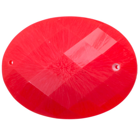 Resin Sew-on Bright Stone 10pc Oval 30x40mm Grapefruit