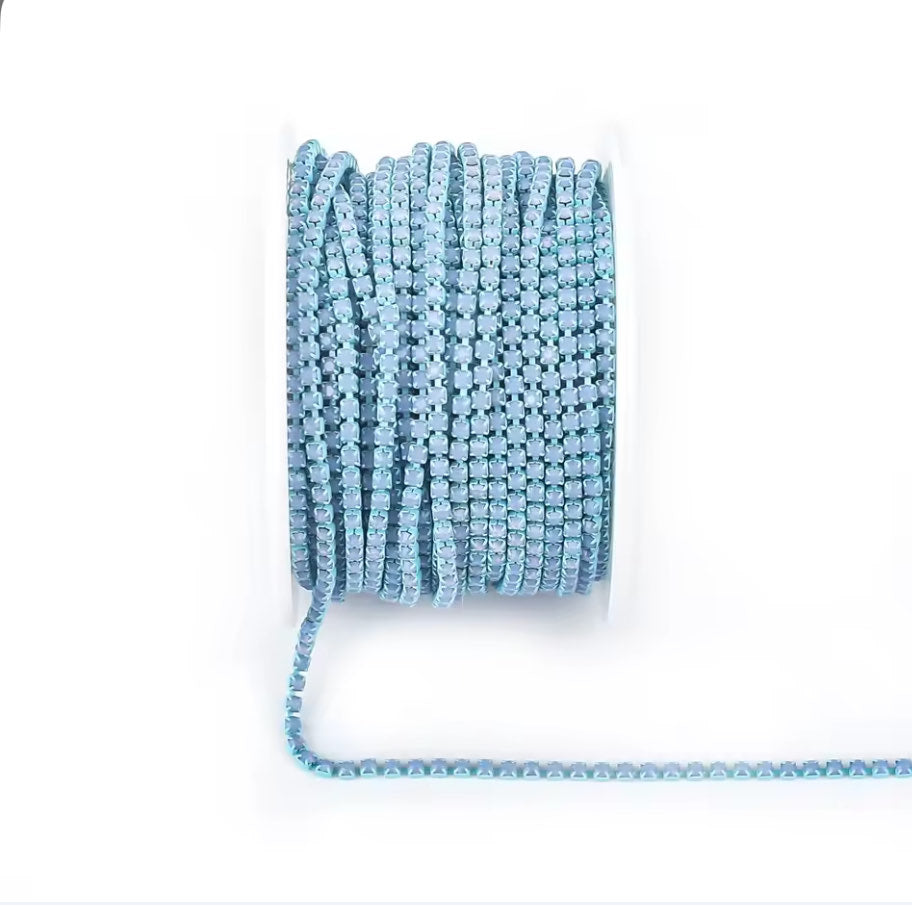 Blue Opal Rhinestone Banding ss6