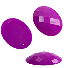 Load image into Gallery viewer, Resin Sew-on Bright Stone 10pc Oval 30x40mm Grape
