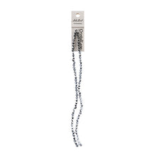 Load image into Gallery viewer, Bicone 2 Strand 7&quot;- 4mm Transparent Half Silver Iris
