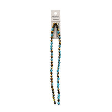 Load image into Gallery viewer, Bicone 2 Strand 7&quot;- 6mm Opaque Dark Blue with Half Gold Iris
