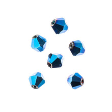 Load image into Gallery viewer, Bicone 2 Strand 7&quot;- 4mm Opaque Blue Iris
