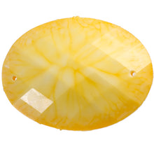 Load image into Gallery viewer, Resin Sew-on Crinkle Stone 10pcs Oval 30x40mm Light Yellow
