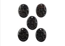 Load image into Gallery viewer, Carved Bone Wolf Paw Pendant - Black
