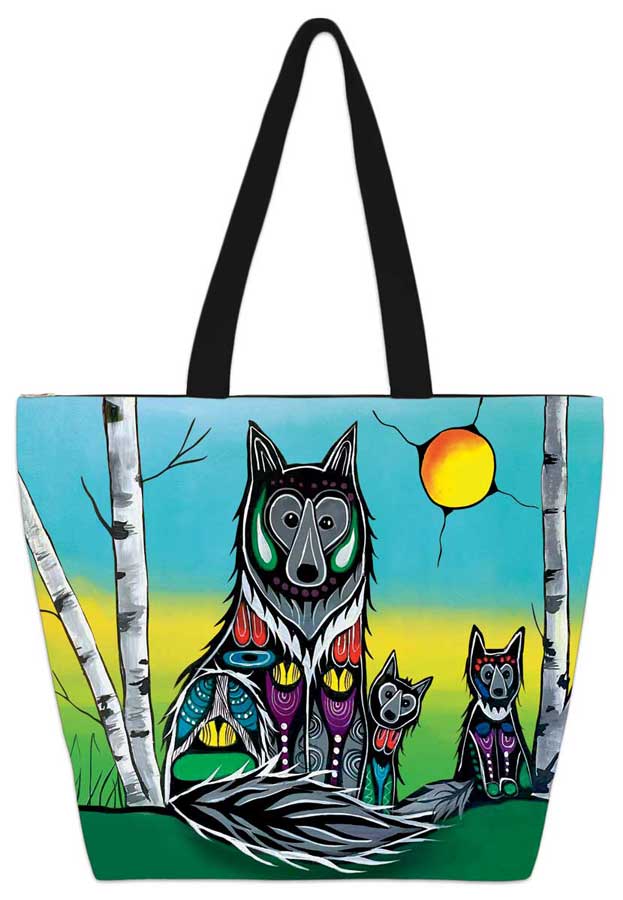 Wolf Family Tote Bag by artist Jessica Somers