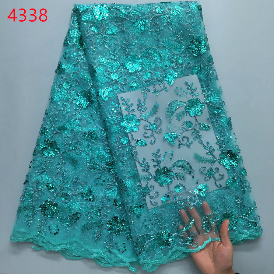 Lace - 4338 - Aqua (PER/YARD)