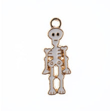 Load image into Gallery viewer, Sweet &amp; Petite Halloween Charms 26x10mm Skeleton 10pcs
