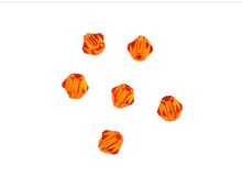 Load image into Gallery viewer, Bicone 2 Strand 7"- 4mm Transparent Orange
