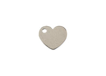 Load image into Gallery viewer, Sweet &amp; Petite Charms 9x9.1mm Heart Silver 6pc

